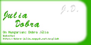 julia dobra business card