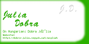 julia dobra business card